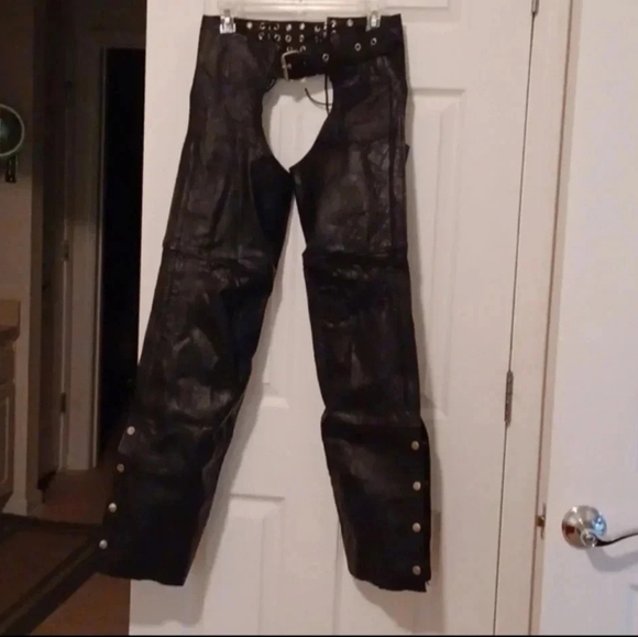 🏍leather Silver Bike chaps🎉 - Picture 12 of 13